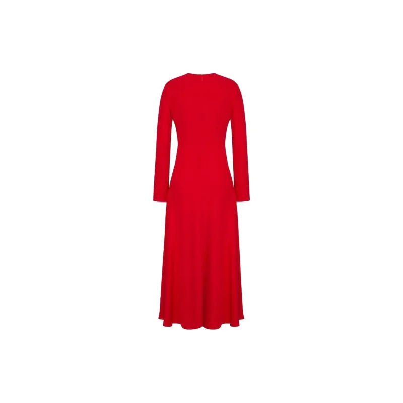 Valentino Long Sleeved Dress Women's Red-1