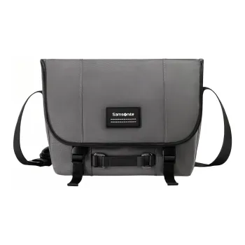 SAMSONITE Fabric Shoulder Bag, Crossbody Bag Medium Size Men's Silver