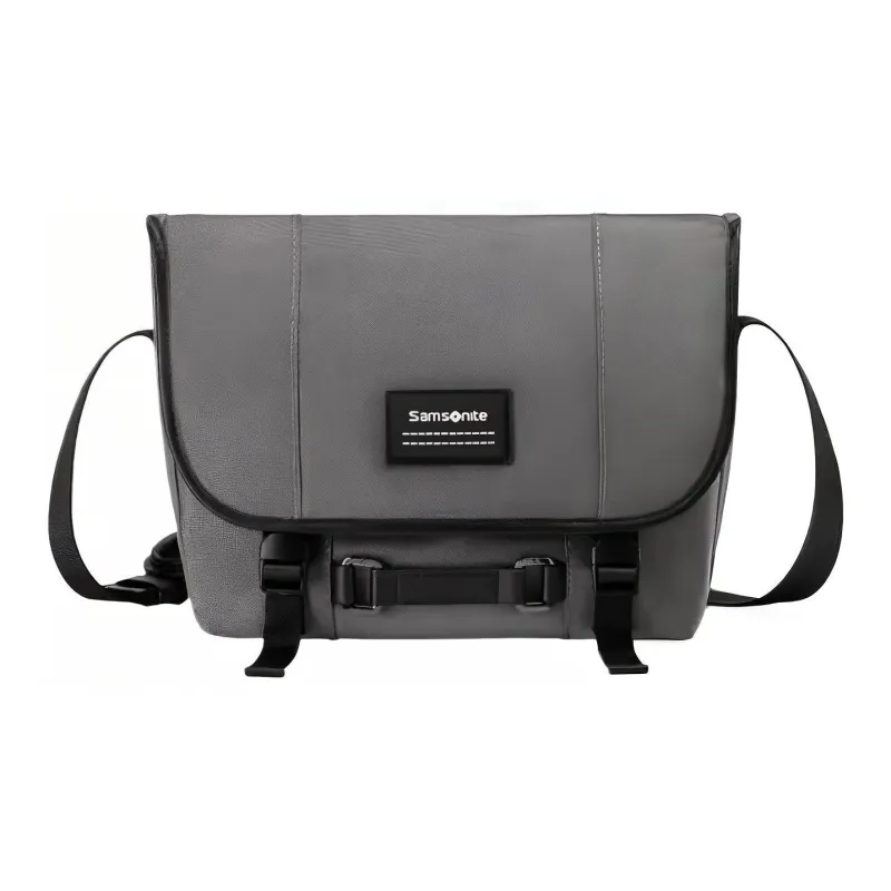 SAMSONITE Fabric Shoulder Bag, Crossbody Bag Medium Size Men's Silver-0