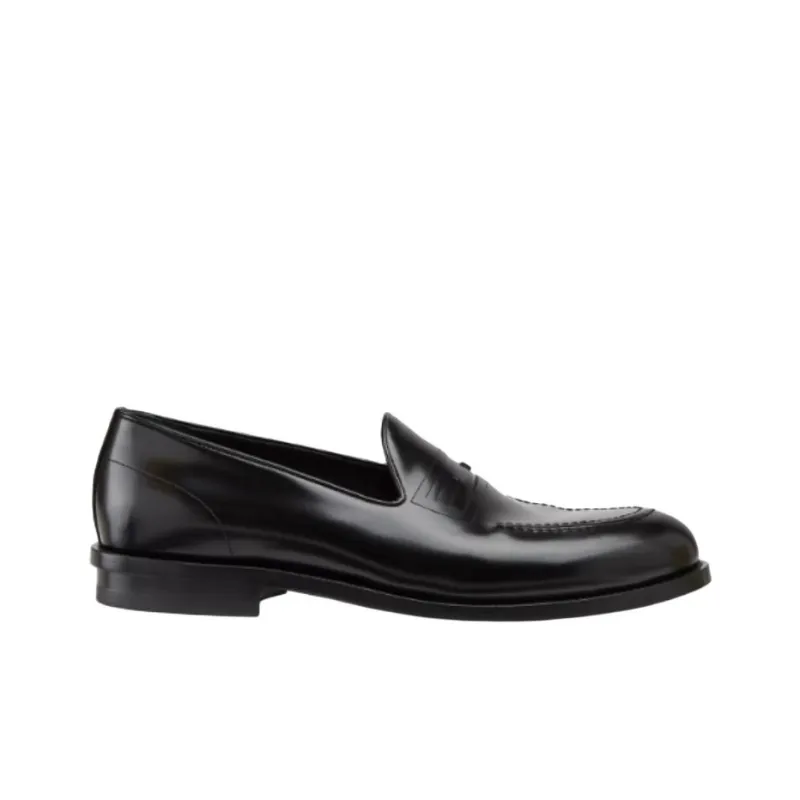 FENDI Baguette 2025 Spring And Summer Collection Loafers Men's Black-1