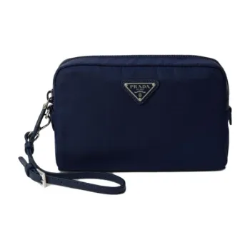 PRADA Re Nylon Clutch Men's Sea Blue