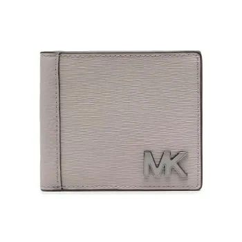 MICHAEL KORS Leather Card Holder Wallet Men's Gray
