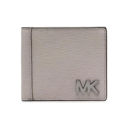 MICHAEL KORS Leather Card Holder Wallet Men's Gray
