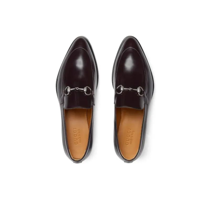 GUCCI Horsebit Loafers Men's Dark Brown-3