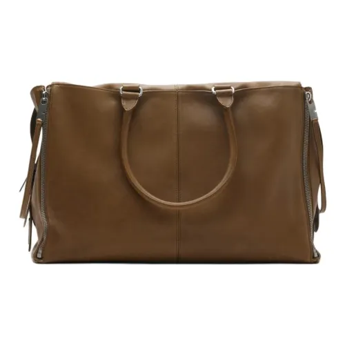 Burberry Sheepskin Tote Bag, Shopping Bag, Handbag Unisex Taupe Gray