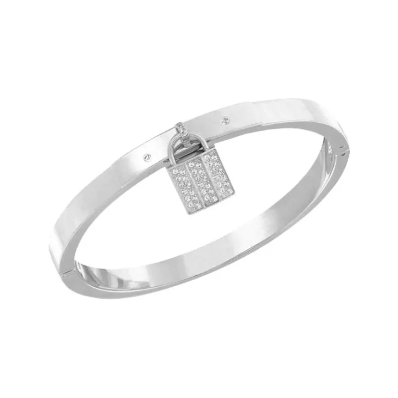 Swarovski Stainless Steel Bangles Women's Silver-0