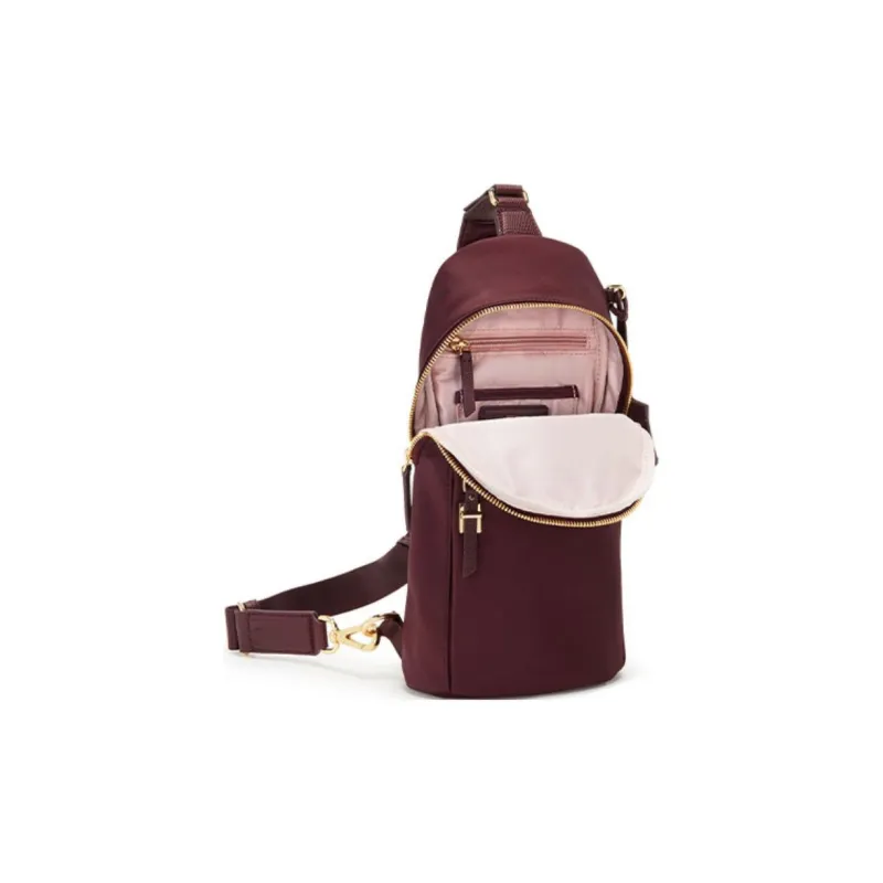 TUMI Voyageur Nylon One Shoulder Crossbody Sling Bags Women's Beet Red-3