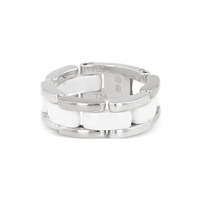 CHANEL Ceramic Rings Women's Silver-2