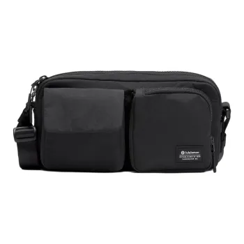 Lululemon Nylon Shoulder Bag Crossbody Bag Men's Black