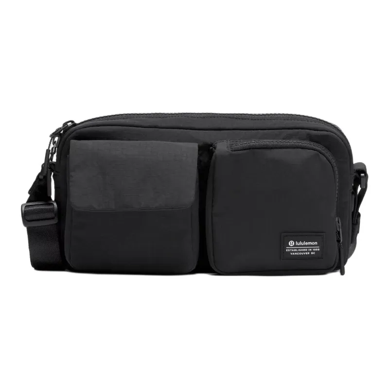 Lululemon Nylon Shoulder Bag Crossbody Bag Men's Black-0