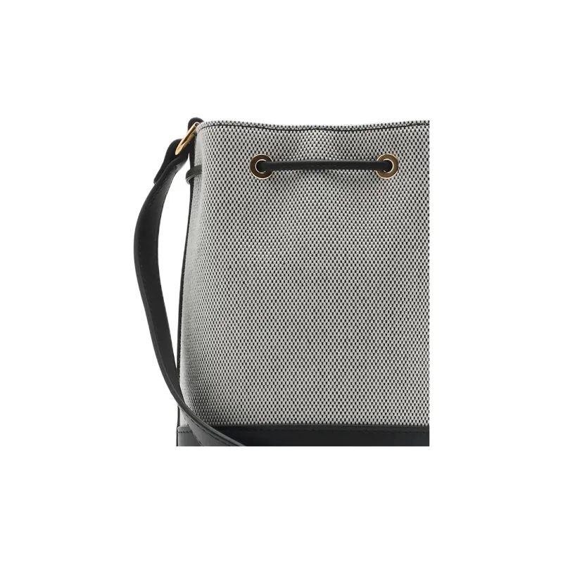Burberry Canvas Bucket Bags Shoulder Bag Crossbody Bag Mini Women's Black-3