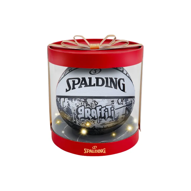 SPALDING Graffiti Rubber Basketball Gray White Size 7 Training Unisex-4