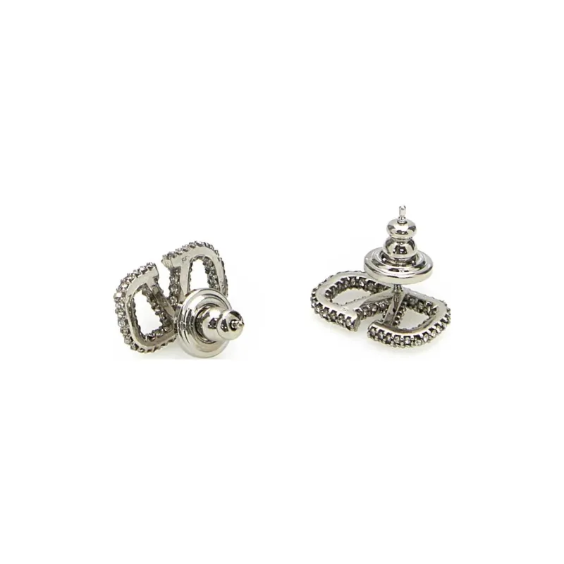 Valentino Brass Earrings Women's Silver-2