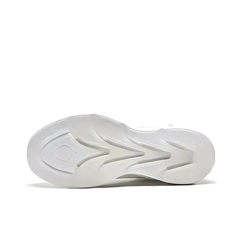 QIAODAN Durable Breathable Low-Top Running Shoes Men's White-4