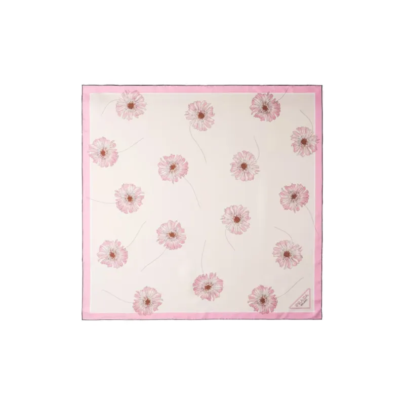 PRADA Floral print Twill Scarf-0