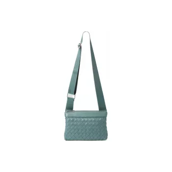 Bottega Veneta Leather Handbag Shoulder Bag Crossbody Bag Men's Turquoise