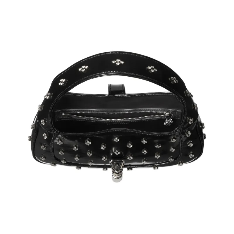 GUCCI Jackie 1961 Leather One Shoulder Handbags Small Size Women's Black-4