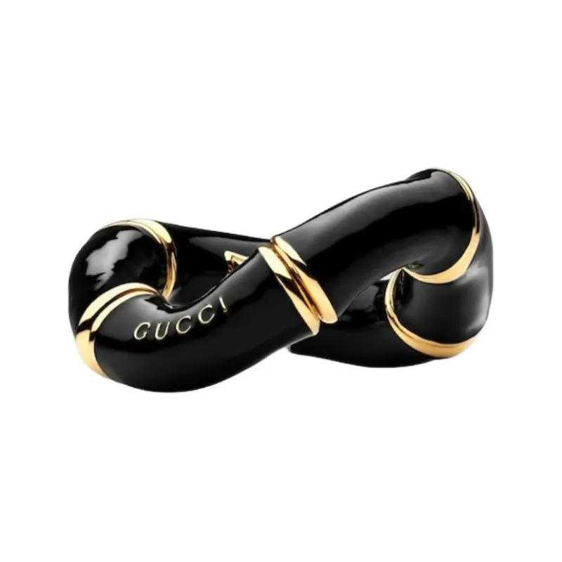 GUCCI Enamel, Metal Bangles Unisex Black-1