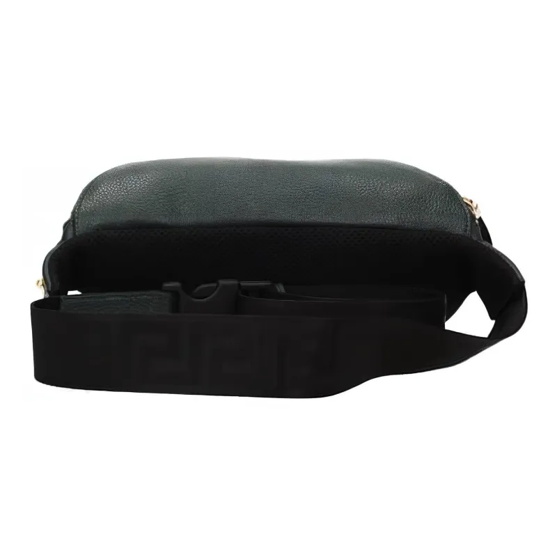 FANSIZHE Leather One Shoulder Crossbody Fanny Pack Men's Green-2