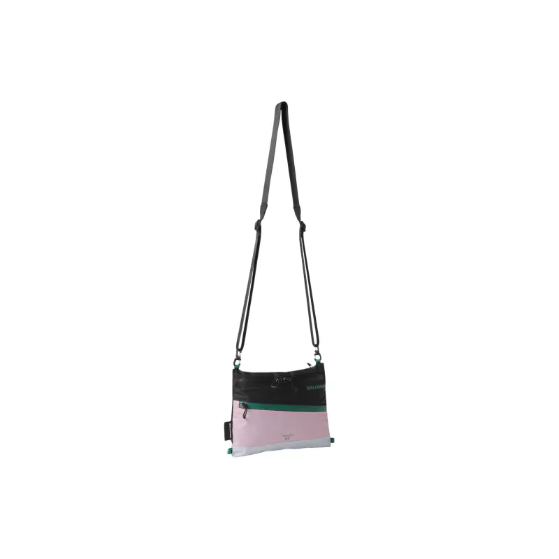 SALOMON Nylon Shoulder Bag Crossbody Bag Unisex Pink & Black-0