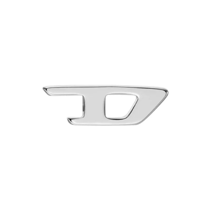 DIESEL Stainless Steel, Synthetic Cubic Zirconia Stud Earrings Unisex Silver-1