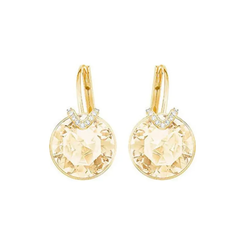 Swarovski Crystal Earrings Women's Gold-0