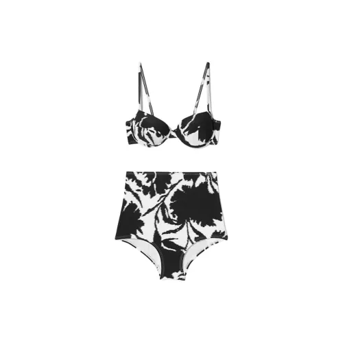 MICHAEL KORS Floral Stretch Nylon Crepe Bikini Top And Brief Set