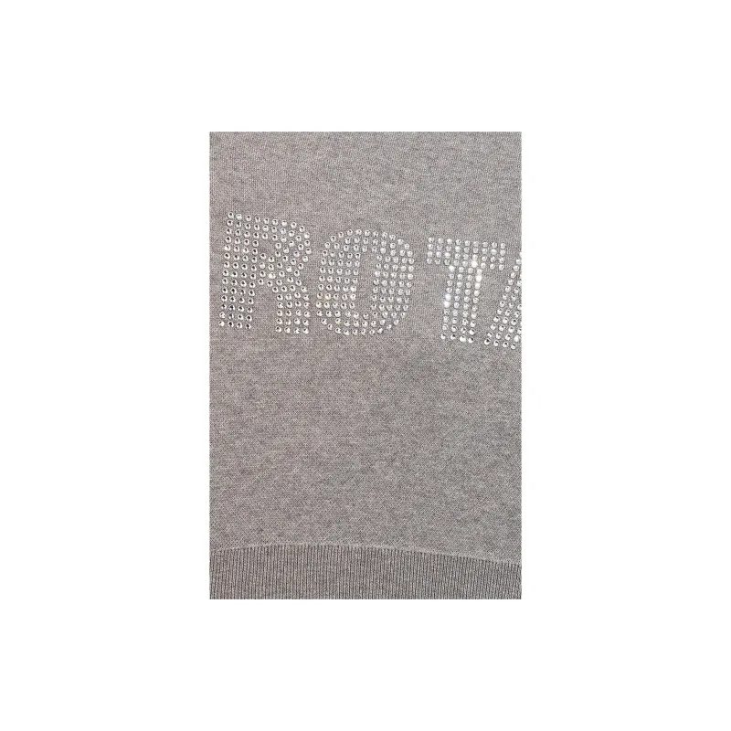 Rotate Logo Embellished Knitted Cropped Jumper-4