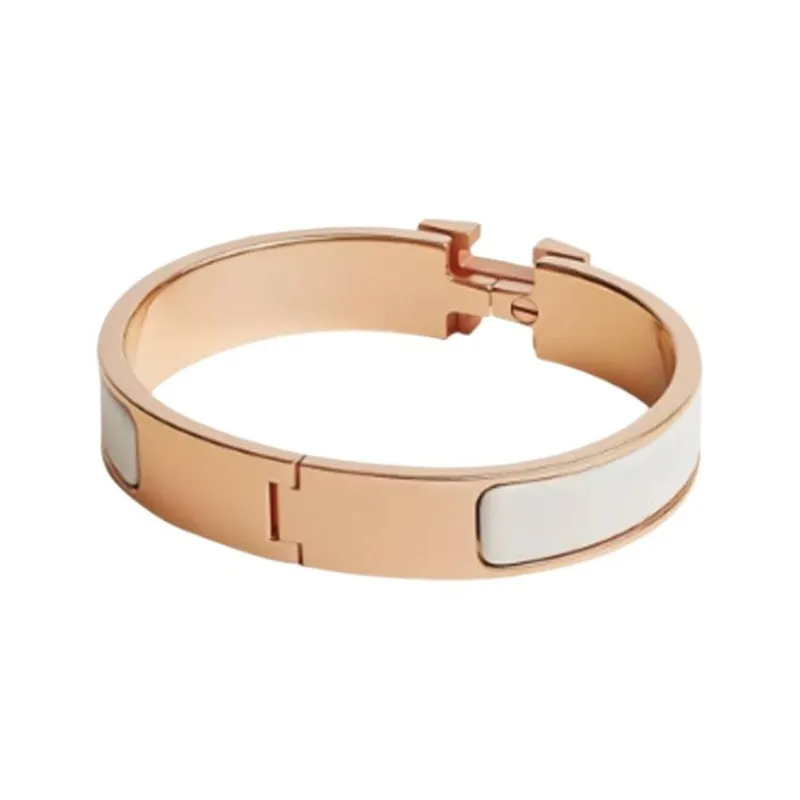 HERMES Bangles Women's Rose Gold/White-1
