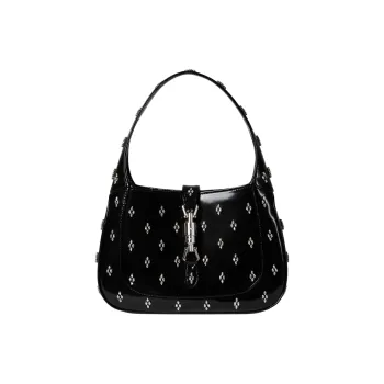 GUCCI Jackie 1961 Leather One Shoulder Handbags Small Size Women's Black