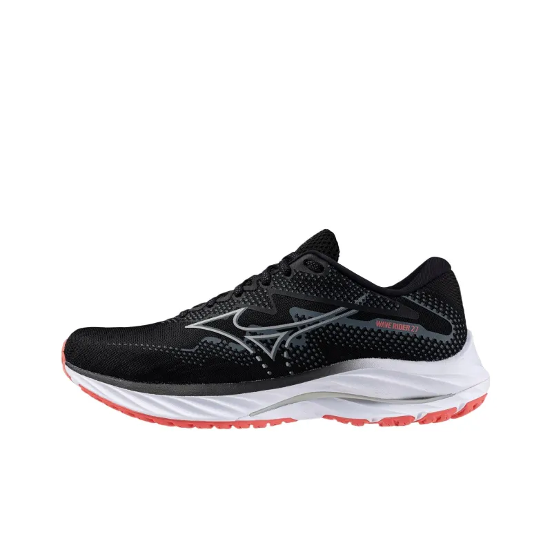 Mizuno Wave Rider 27 Cushioning Low Top Training Shoes Women's Black-0