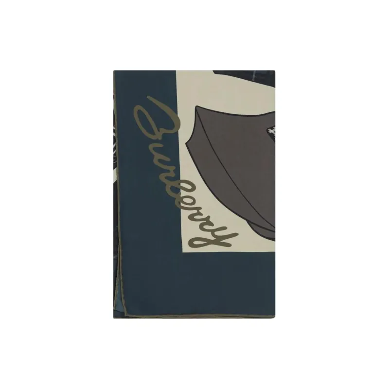 Burberry Drawn Umbrellas Silk Scarf-1