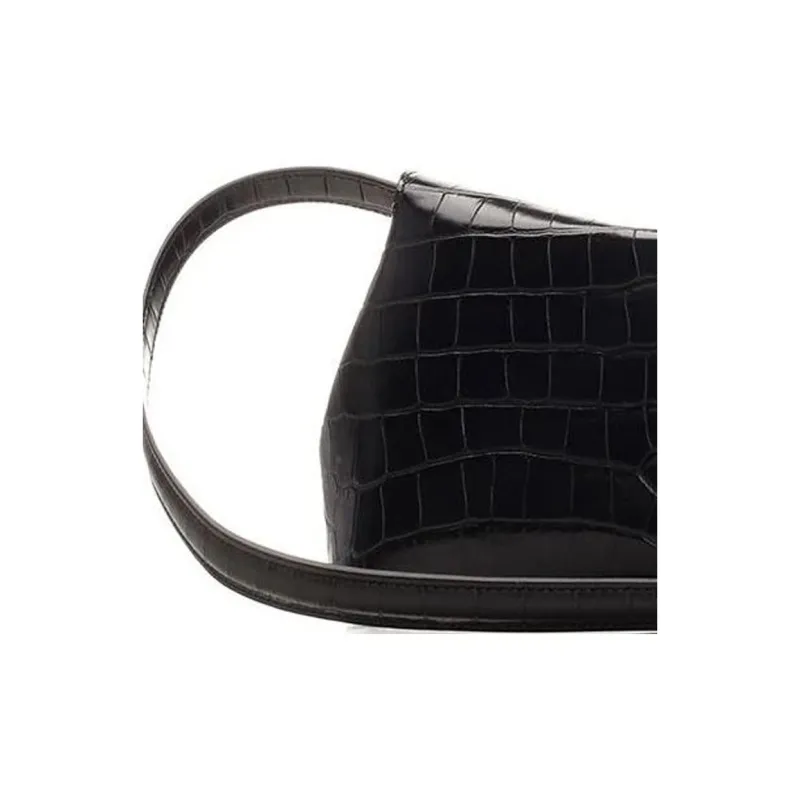 TOTEME Cow Leather One Shoulder Crossbody Clutch Women's Black-4