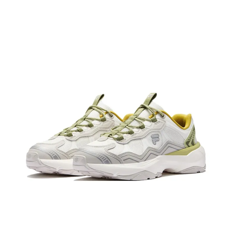 FILA FUSION Anti-Slip Wear-Resistant Low-Top Casual Shoes Women's White Gray-1