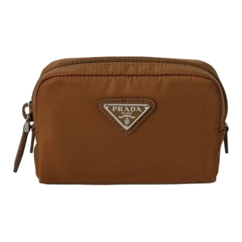 PRADA Re-Nylon Nylon Makeup Bag Men's Brown-0