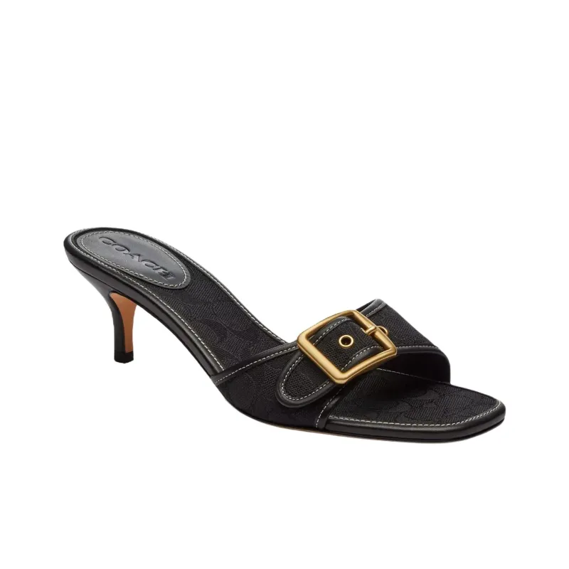 COACH Margot Slide Slippers 5.7cm Women's Black-2