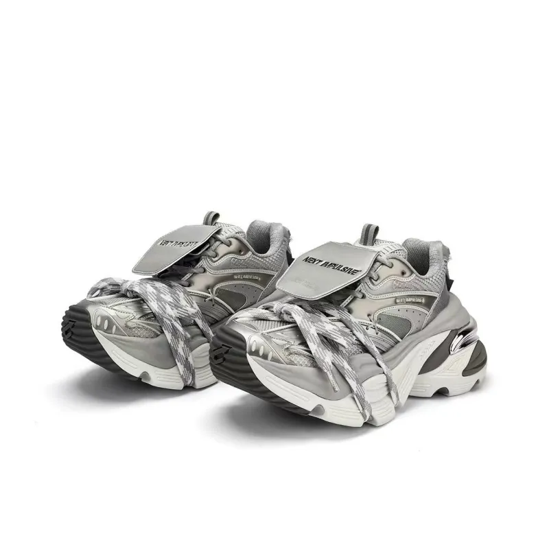 NEXT IMPULSIVE Power Collection Chunky Sneakers Unisex Cyber Silver-1