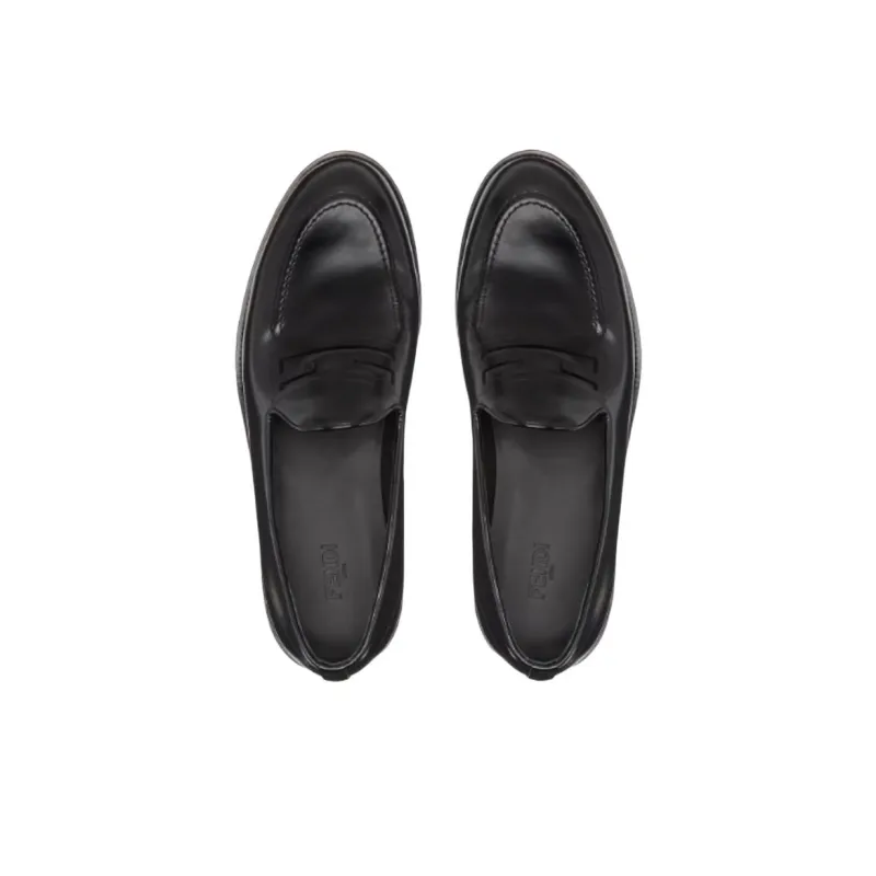 FENDI Baguette 2025 Spring And Summer Collection Loafers Men's Black-3