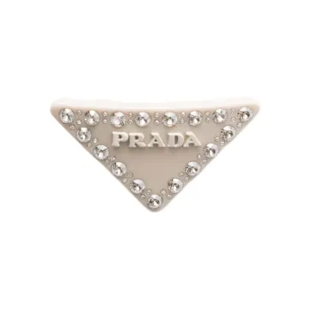 PRADA Triangle logo Hair Clip