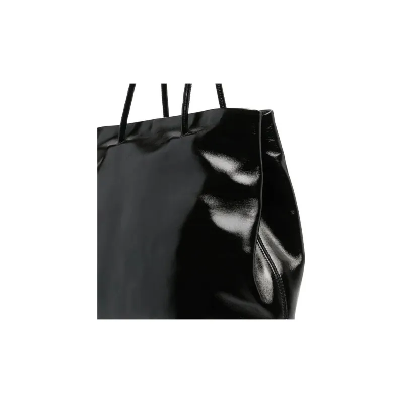 MOSCHINO Sheepskin Tote Bag Shopping Bag Shoulder Bag Handbag Women's Black-3
