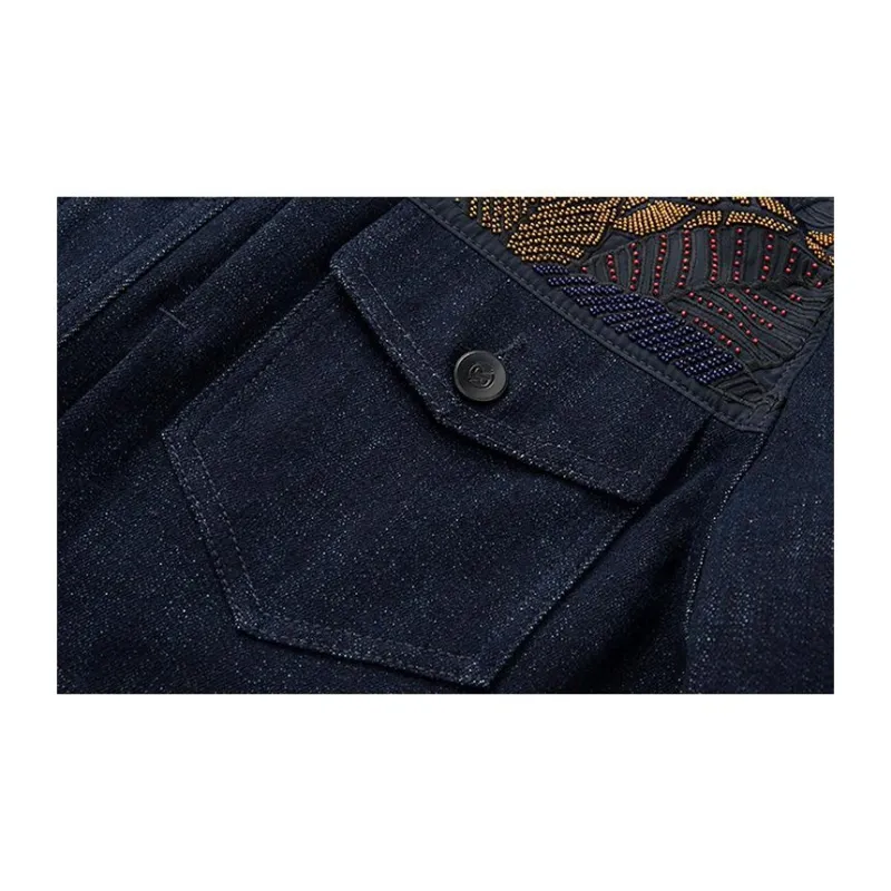 RARE Denim Jacket Men's Navy Blue-3