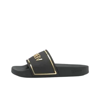 FANSIZHE Slide Slippers Women's Black Gold