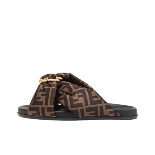 FENDI Monogrammed Slip On Sandals Women's