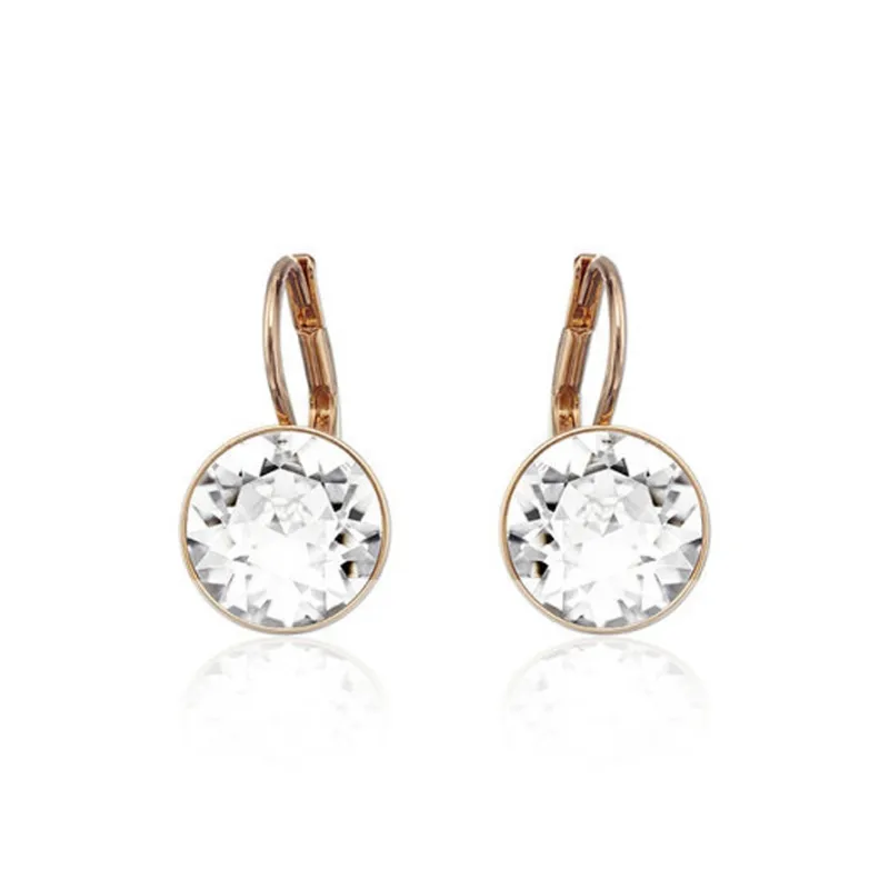 Swarovski Crystal, Electroplated Earrings Women's Gold-0