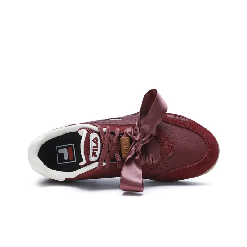 FILA TURBO Shock Absorbers Low Top Skateboard Shoes Women's Red White-3