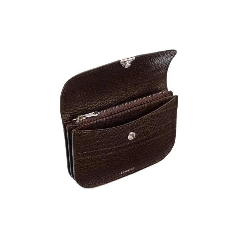 Lemaire Grained Cow Leather Wallet Women's Dark Brown-2