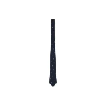 Paul Smith Palm Trees Embroidered Pointed Tip Tie