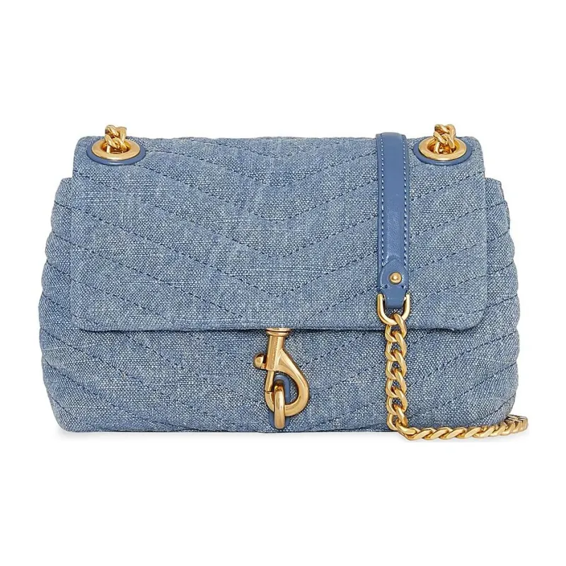 REBECCA MINKOFF Linen Blended With Viscose And Polyurethane Crossbody Bag Women's Indigo-1