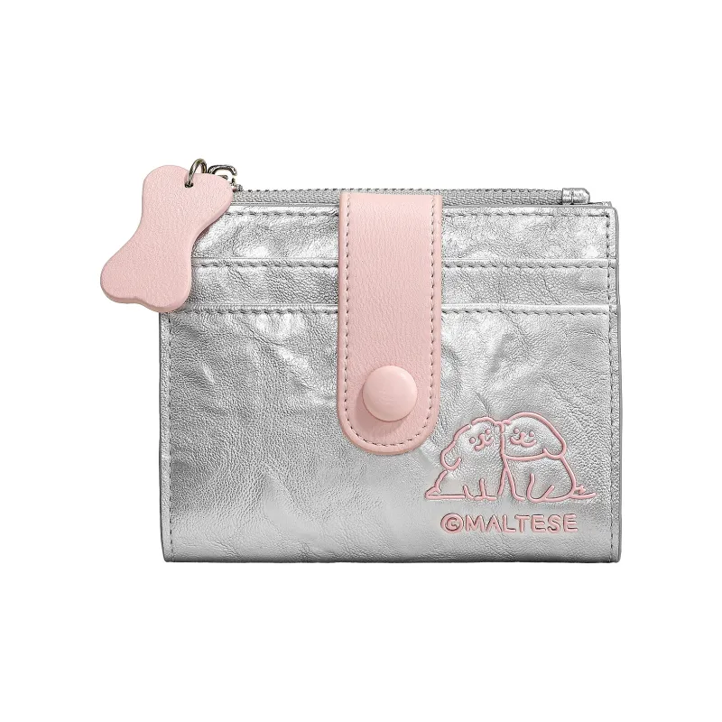 TOUTOU Maltese Collaboration PU Wallet Regular Women's Chocolate Brown-10