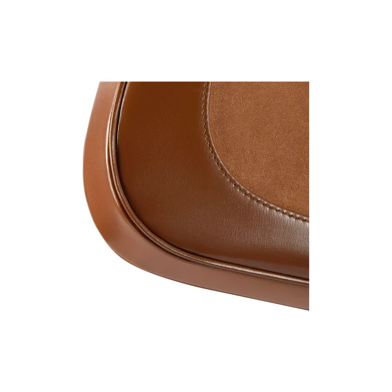 GUCCI Jackie 1961 Suede Shoulder Bag, Handbag Trumpets Women's Brown-6